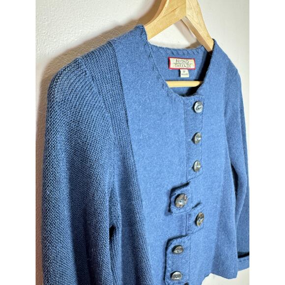 Beyond Threads Womens Cardigan Sweater alpaca Wool Button Front Made in Peru S - Picture 2 of 8